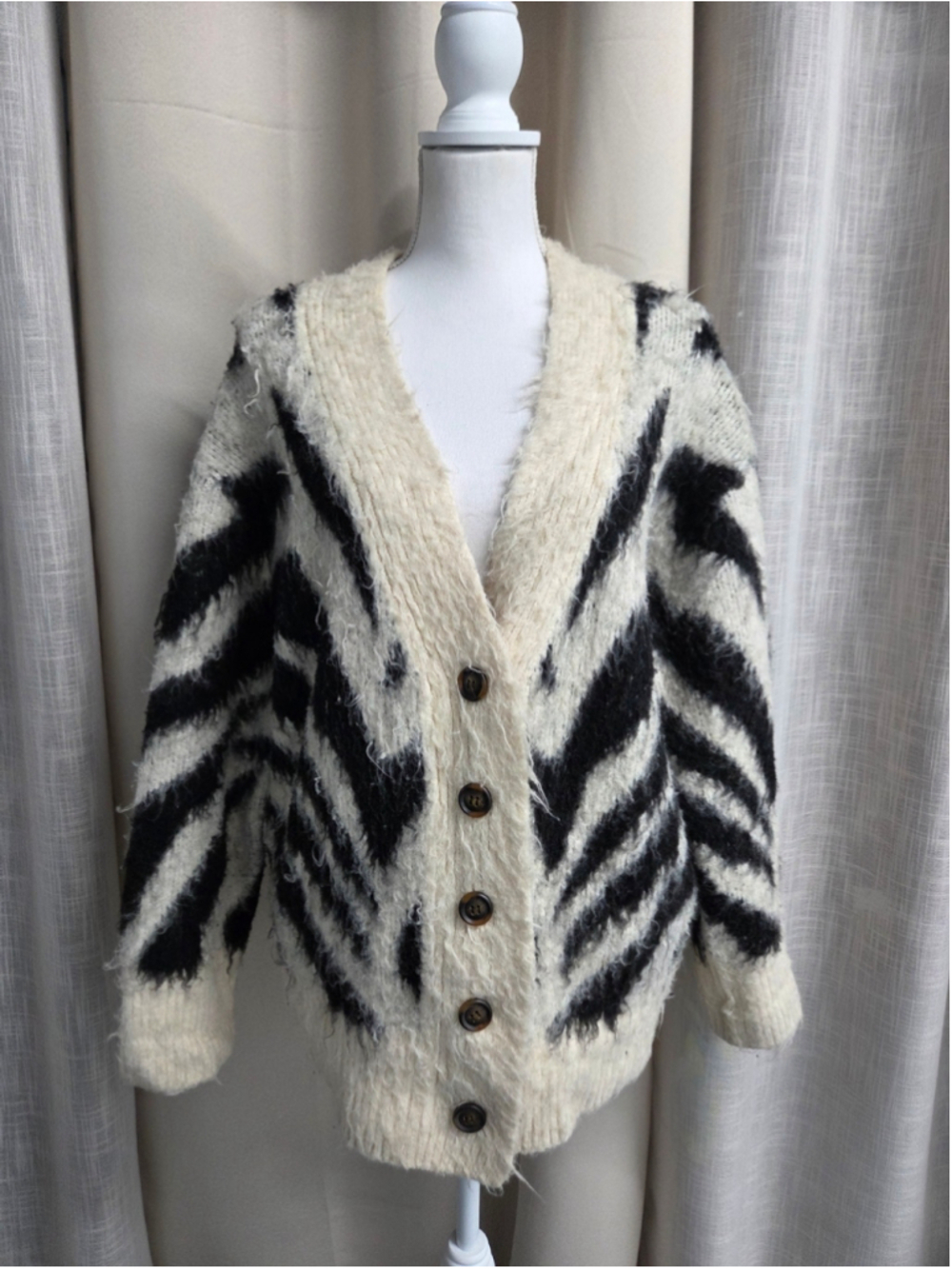 POL Fuzzy Chunky Cardigan Size S Indie Sleaze Whimsigoth Rockstar Girlfriend